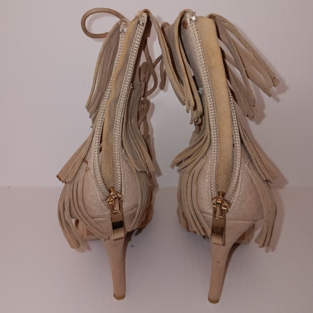 ADRIANA NEW YORK HILDA FRINGES/TASSELS HEELS - Picture 6 of 15
